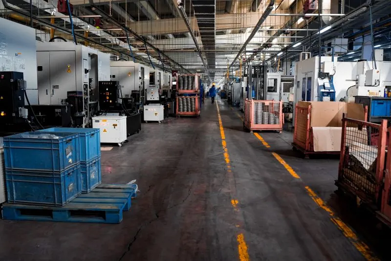 Manufacturing floor with production equipment, manufacturing insurance